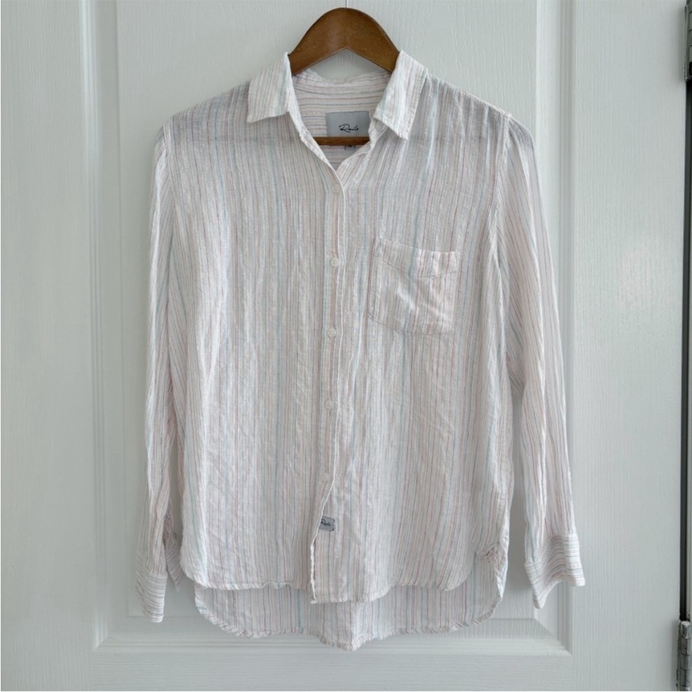 Rails Charli Oahu Stripe Metallic Button Up - XS